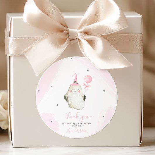 Little Boo is bijna het gevolg van Baby shower Ronde Sticker