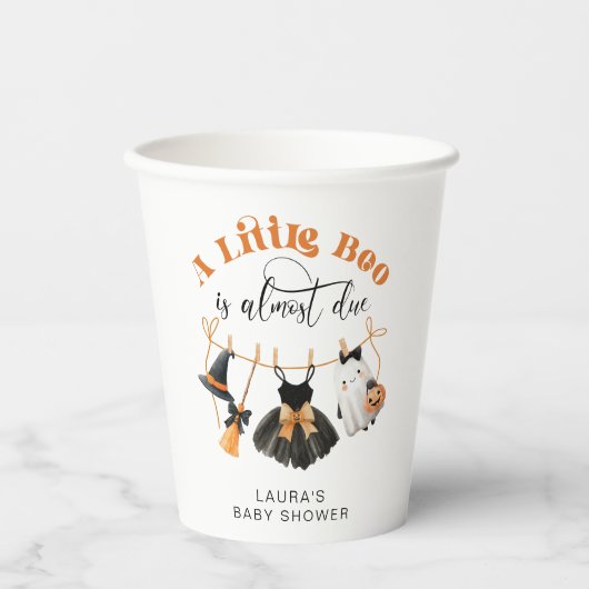 Little Boo is bijna het gevolg van Clotheslie baby Papieren Bekers (Voorkant)