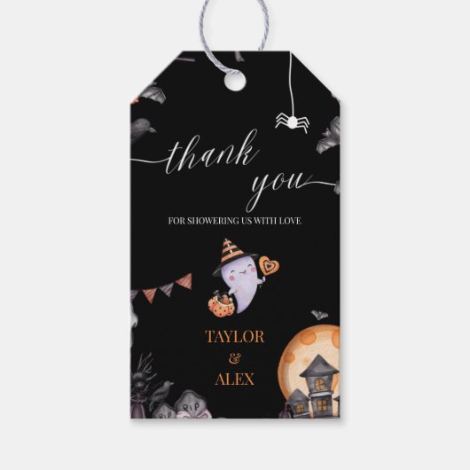 Little Boo is bijna het gevolg van Halloween Baby Cadeaulabel (Voorkant)