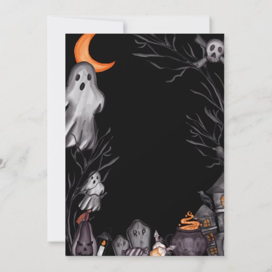 Little Boo is bijna het gevolg van Halloween Baby Kaart (Achterkant)