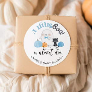 Little Boo is bijna jarig Halloween babyfeestje Ronde Sticker