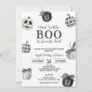 Little BOO is bijna klaar, Halloween Baby shower Kaart