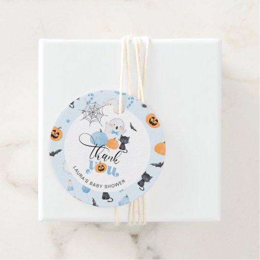 Little Boo is bijna te baby shower dank u Bedankjes Labels (In situ)