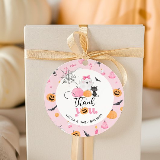 Little Boo is bijna te baby shower dank u Bedankjes Labels