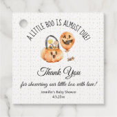 Little Boo is bijna te danken aan baby shower Bedankjes Labels (Voorkant)