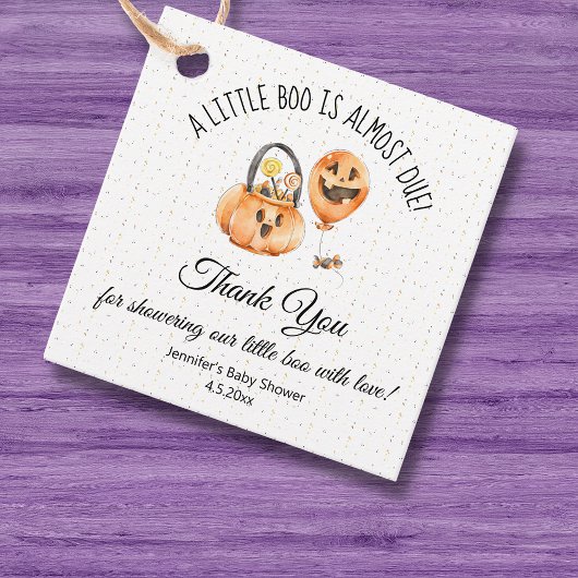 Little Boo is bijna te danken aan baby shower Bedankjes Labels