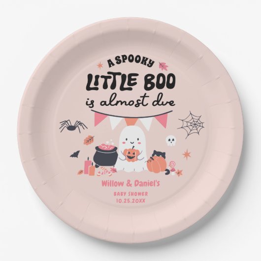Little Boo is bijna te wijten aan Baby shower Bord (Voorkant)