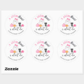 Little Boo is bijna te wijten aan baby shower Ronde Sticker (Vel)