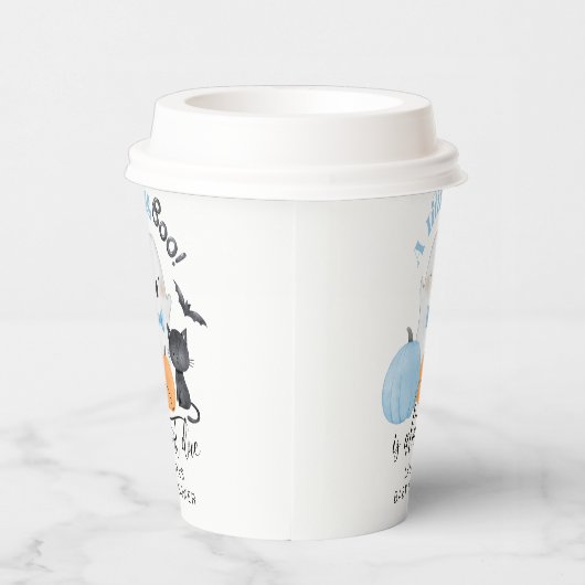 Little Boo is bijna te wijten aan blauw baby showe Papieren Bekers (Rechts)