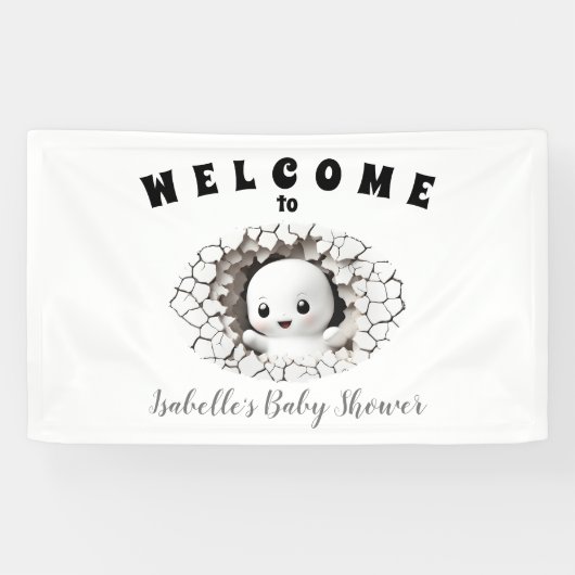 Little Boo is bijna te wijten aan grappige Baby sh Spandoek (Horizontaal)