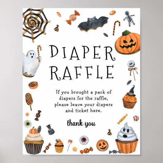 Little Boo is bijna te wijten aan Halloween Diaper Poster (Voorkant)