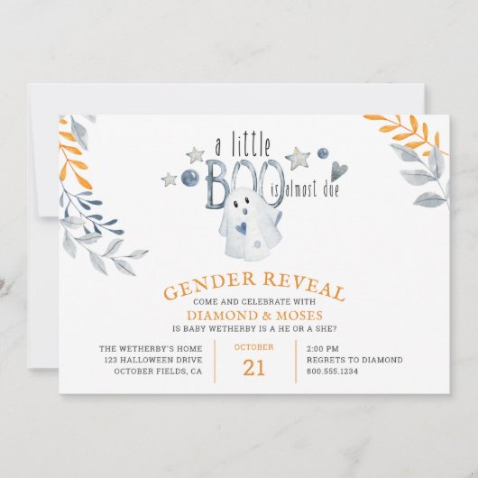 Little Boo is bijna te wijten aan Halloween Gender Kaart (Voorkant)