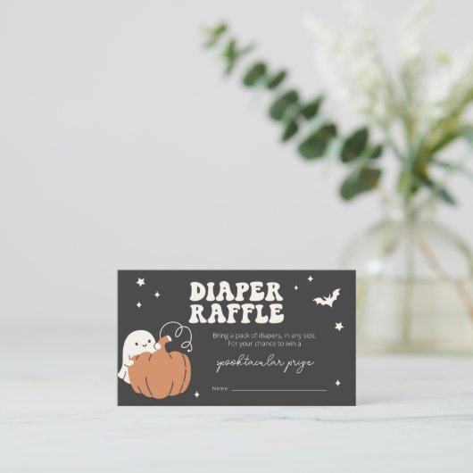 Little Boo is bijna te wijten aan luier Raffle Kaa Informatiekaartje (Staand voorkant)