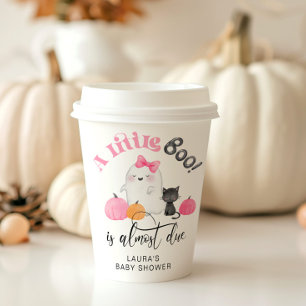 Little Boo is bijna te wijten aan roze baby shower Papieren Bekers