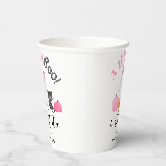 Little Boo is bijna te wijten aan roze baby shower Papieren Bekers (Rechts)