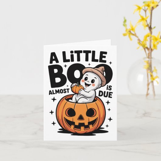 Little Boo is bijna te wijten aan Schattigee Hallo Kaart (Gele Bloem)