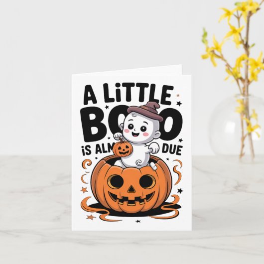 Little Boo is bijna te wijten aan Schattigee Hallo Kaart (Gele Bloem)