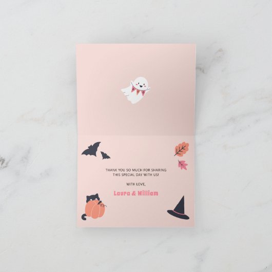 Little Boo is bijna te wijten Baby shower Dank u Bedankkaart (Binnen)