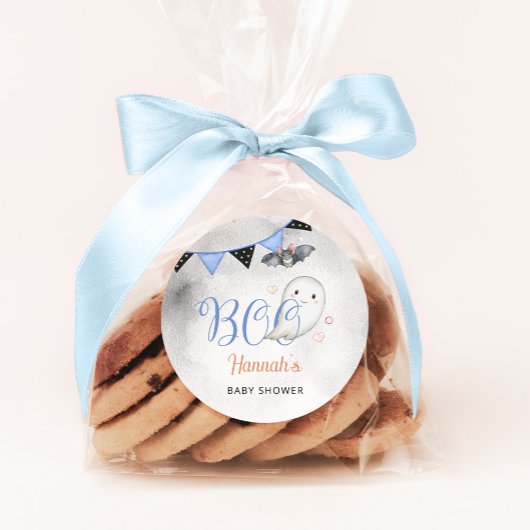 Little Boo is bijna te wijten Boy Baby shower guns Ronde Sticker