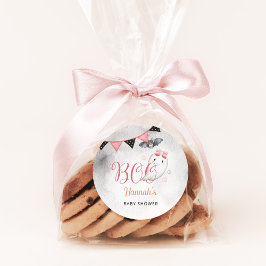 Little Boo is bijna terecht Meisje Baby shower gun Ronde Sticker