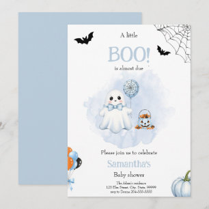 Little Boo is bijna voldragen Jongens Baby Shower  Kaart