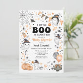 Little Boo is Brewing Halloween Ghost Baby shower Kaart (Staand voorkant)