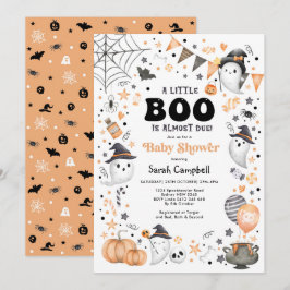 Little Boo is Brewing Halloween Ghost Baby shower Kaart