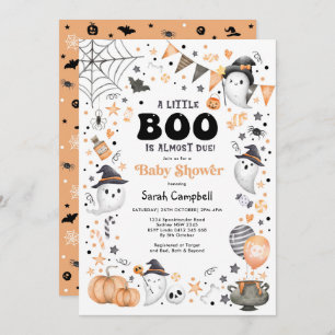 Little Boo is Brewing Halloween Ghost Baby shower Kaart