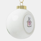 Little Boo Is Cheeky Funny Meme Keramische Bal Ornament (Links)