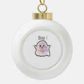 Little Boo Is Cheeky Funny Meme Keramische Bal Ornament (Voorkant)