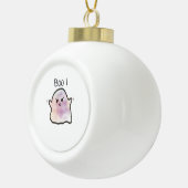 Little Boo Is Cheeky Funny Meme Keramische Bal Ornament (Rechts)