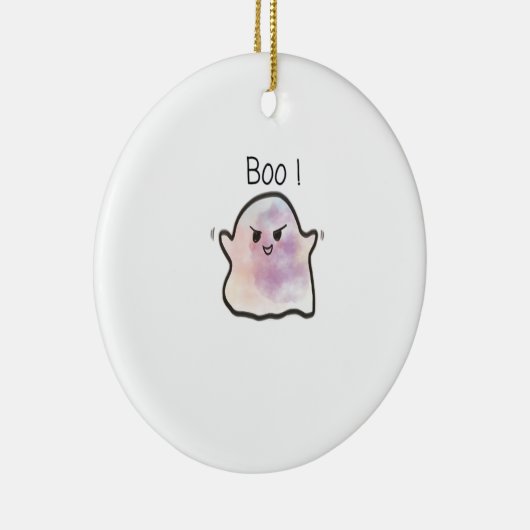 Little Boo is een grappige meme Keramisch Ornament (Rechts)