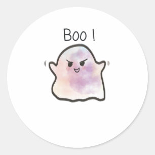 Little Boo is een grappige meme Ronde Sticker