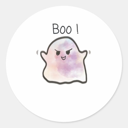Little Boo is een grappige meme Ronde Sticker (Voorkant)