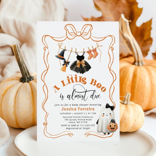 Little Boo is het gevolg van Bow Clothesline baby Kaart