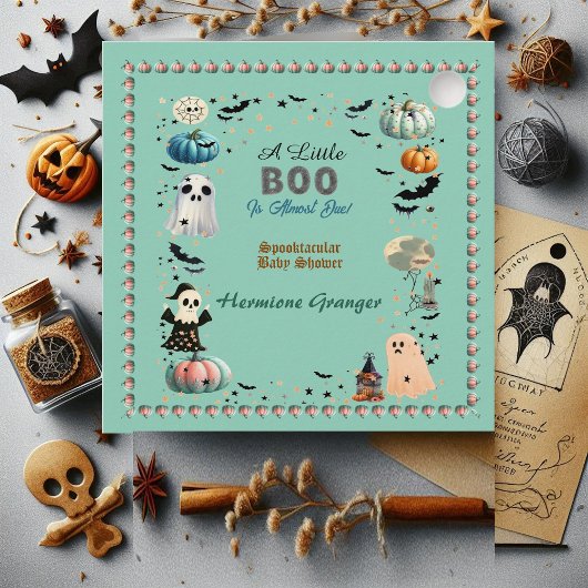 Little BOO is het gevolg van Ghost Pumpkin Spooky Bedankjes Labels