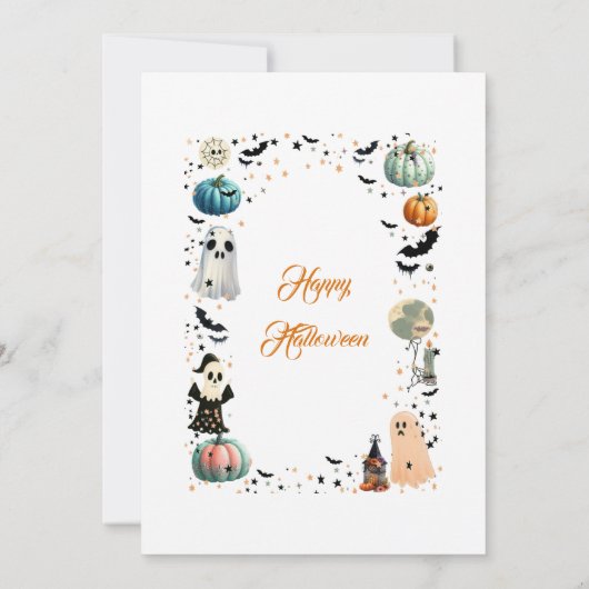 Little BOO is het gevolg van Ghost Pumpkin Spooky Kaart (Achterkant)