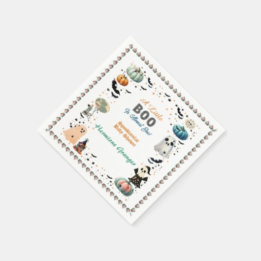 Little BOO is het gevolg van Ghost Pumpkin Spooky  Servet (Hoek)