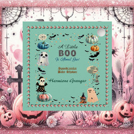 Little BOO is het gevolg van Ghost Pumpkin Spooky Vierkante Sticker