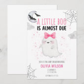 LITTLE BOO IS TE WIJTEN AAN BABY SHOWER INVITE KAART (Voorkant / Achterkant)
