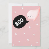 Little Boo is toe te schrijven Meisje Roze Hallowe Kaart (Achterkant)