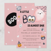 Little Boo is toe te schrijven Meisje Roze Hallowe Kaart (Voorkant / Achterkant)