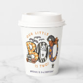 Little Boo is twee Halloween 2e verjaardag Papieren Bekers (Achterkant)
