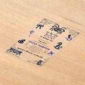 Little Boo Itsy Bitsy Spider Halloween Baby shower Acryl Uitnodigingen (Laagn)