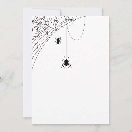 Little Boo Itsy Bitsy Spider Halloween Baby shower Kaart (Achterkant)