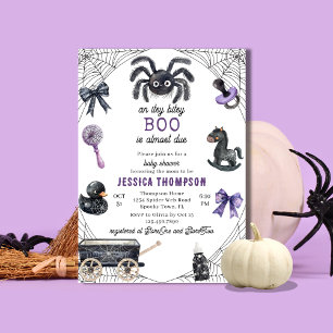 Little Boo Itsy Bitsy Spider Halloween Baby shower Kaart