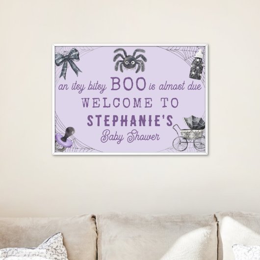 Little Boo Itsy Bitsy Spider Halloween Baby shower Poster