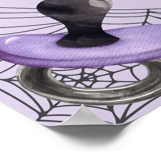 Little Boo Itsy Bitsy Spider Halloween Baby shower Poster (Hoek)