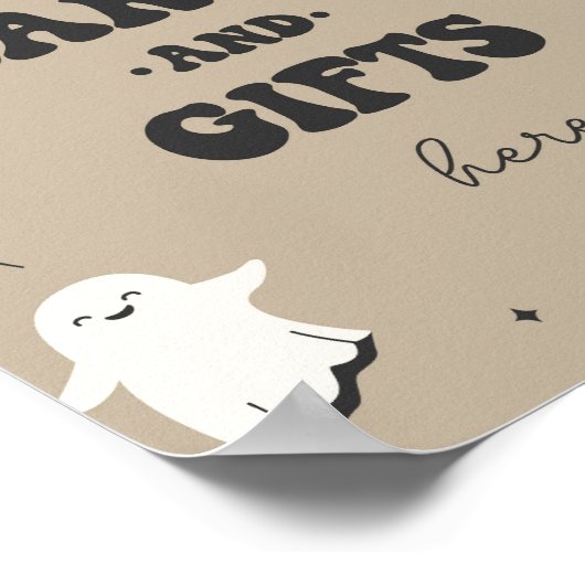 Little Boo Kaarten en geschenken Party Sign Poster (Hoek)