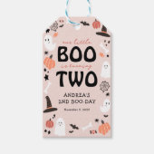 Little Boo krijgt twee griezelige Halloween-verjaa Cadeaulabel (Voorkant)
